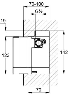 Внутренняя часть Kludi Zenta к электронному смесителю для раковины 38003